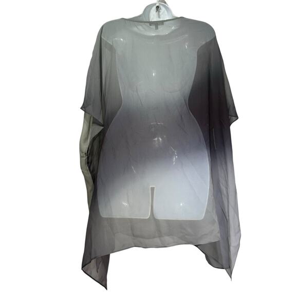 Eileen Fisher Silk Sheer Hi Low Hem Boxy Side Sills Shirt Shirt Top Plus Size 2X - Picture 2 of 5